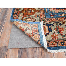 Load image into Gallery viewer, 8&#39;3&quot;x9&#39;9&quot; Faience Blue, Natural Dyes, Hand Knotted, Denser Weave, Natural Wool, All Over Heriz Design Oriental Rug FWR519450