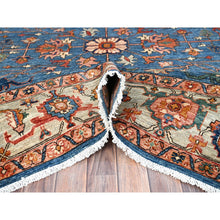 Load image into Gallery viewer, 8&#39;3&quot;x9&#39;9&quot; Faience Blue, Natural Dyes, Hand Knotted, Denser Weave, Natural Wool, All Over Heriz Design Oriental Rug FWR519450