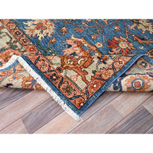 Load image into Gallery viewer, 8&#39;3&quot;x9&#39;9&quot; Faience Blue, Natural Dyes, Hand Knotted, Denser Weave, Natural Wool, All Over Heriz Design Oriental Rug FWR519450