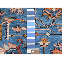 Load image into Gallery viewer, 8&#39;3&quot;x9&#39;9&quot; Faience Blue, Natural Dyes, Hand Knotted, Denser Weave, Natural Wool, All Over Heriz Design Oriental Rug FWR519450