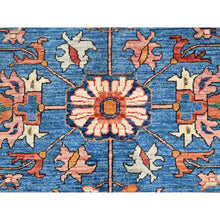 Load image into Gallery viewer, 8&#39;3&quot;x9&#39;9&quot; Faience Blue, Natural Dyes, Hand Knotted, Denser Weave, Natural Wool, All Over Heriz Design Oriental Rug FWR519450