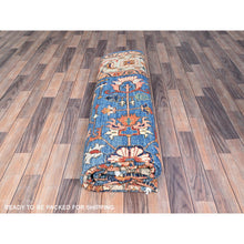 Load image into Gallery viewer, 8&#39;3&quot;x9&#39;9&quot; Faience Blue, Natural Dyes, Hand Knotted, Denser Weave, Natural Wool, All Over Heriz Design Oriental Rug FWR519450