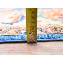 Load image into Gallery viewer, 8&#39;3&quot;x9&#39;9&quot; Faience Blue, Natural Dyes, Hand Knotted, Denser Weave, Natural Wool, All Over Heriz Design Oriental Rug FWR519450