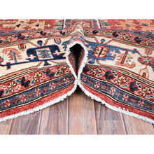 Load image into Gallery viewer, 10&#39;1&quot;x14&#39; Summer Fig Red, Densely Woven, Heriz All Over Design, Vegetable Dyes, Hand Knotted, Organic Wool, Oriental Rug FWR519456