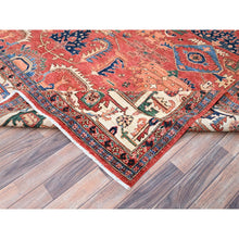 Load image into Gallery viewer, 10&#39;1&quot;x14&#39; Summer Fig Red, Densely Woven, Heriz All Over Design, Vegetable Dyes, Hand Knotted, Organic Wool, Oriental Rug FWR519456