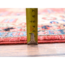 Load image into Gallery viewer, 10&#39;1&quot;x14&#39; Summer Fig Red, Densely Woven, Heriz All Over Design, Vegetable Dyes, Hand Knotted, Organic Wool, Oriental Rug FWR519456