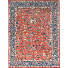 Load image into Gallery viewer, 9&#39;x12&#39; Jasper Red, Soft And Shiny Wool, Hand Knotted All Over Heriz Design, Densely Woven, Aryana Oriental Rug FWR519468