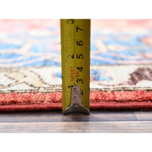 Load image into Gallery viewer, 9&#39;x12&#39; Jasper Red, Soft And Shiny Wool, Hand Knotted All Over Heriz Design, Densely Woven, Aryana Oriental Rug FWR519468