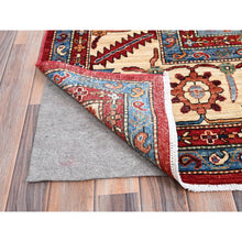 Load image into Gallery viewer, 10&#39;x14&#39;4&quot; Fire Brick Red, Hand Knotted, Natural Dyes, 100% Wool, Afghan Heriz With Open Field Bakshaish Design And Distinct Abrash, Densely Woven, Oriental Rug FWR519498