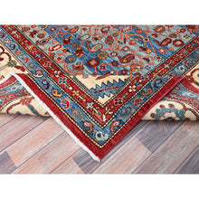 Load image into Gallery viewer, 10&#39;x14&#39;4&quot; Fire Brick Red, Hand Knotted, Natural Dyes, 100% Wool, Afghan Heriz With Open Field Bakshaish Design And Distinct Abrash, Densely Woven, Oriental Rug FWR519498