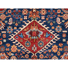 Load image into Gallery viewer, 10&#39;x14&#39;4&quot; Fire Brick Red, Hand Knotted, Natural Dyes, 100% Wool, Afghan Heriz With Open Field Bakshaish Design And Distinct Abrash, Densely Woven, Oriental Rug FWR519498