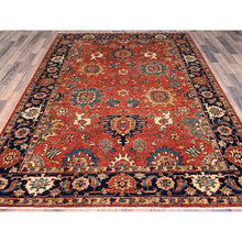 Load image into Gallery viewer, 6&#39;1&quot;x8&#39;10&quot; Cardinal Red, Vegetable Dyes, Heriz All Over Design, Ghazni Wool, Aryana Collection, Hand Knotted, Oriental Rug FWR519516