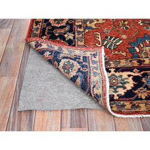 Load image into Gallery viewer, 6&#39;1&quot;x8&#39;10&quot; Cardinal Red, Vegetable Dyes, Heriz All Over Design, Ghazni Wool, Aryana Collection, Hand Knotted, Oriental Rug FWR519516