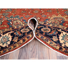 Load image into Gallery viewer, 6&#39;1&quot;x8&#39;10&quot; Cardinal Red, Vegetable Dyes, Heriz All Over Design, Ghazni Wool, Aryana Collection, Hand Knotted, Oriental Rug FWR519516