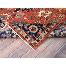 Load image into Gallery viewer, 6&#39;1&quot;x8&#39;10&quot; Cardinal Red, Vegetable Dyes, Heriz All Over Design, Ghazni Wool, Aryana Collection, Hand Knotted, Oriental Rug FWR519516