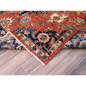 6'1"x8'10" Cardinal Red, Vegetable Dyes, Heriz All Over Design, Ghazni Wool, Aryana Collection, Hand Knotted, Oriental Rug FWR519516