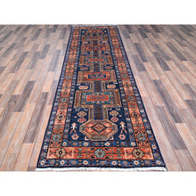 Load image into Gallery viewer, 2&#39;9&quot;x9&#39;1&quot; Tangerine Orange, Ghazni wool With Antique All Over Caucasian Design, Afghan, Hand Knotted, Vegetable Dyes, Hand Spun, Oriental Runner Rug FWR519624