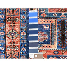 Load image into Gallery viewer, 2&#39;9&quot;x9&#39;1&quot; Tangerine Orange, Ghazni wool With Antique All Over Caucasian Design, Afghan, Hand Knotted, Vegetable Dyes, Hand Spun, Oriental Runner Rug FWR519624
