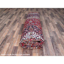 Load image into Gallery viewer, 9&#39;9&quot;x13&#39; Ajax Red, Hand Knotted Vintage Persian Kashan With Central Medallion Design, Sides And Ends Professionally Secured And Cleaned, Mint Condition, Fine Wool Pile, Oriental Rug FWR520176