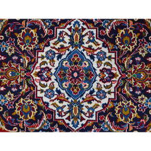 Load image into Gallery viewer, 10&#39;1&quot;x13&#39; Angels Red, Blue Border And Corners, Old Persian Kashan Hand Knotted Medallion Design, Nomad Creation, Full Pile, Vegetable Dyes, All Wool Oriental Rug FWR520182