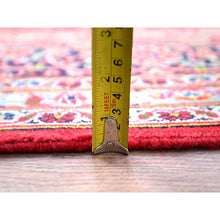 Load image into Gallery viewer, 9&#39;10&quot;x13&#39;1&quot; Ketchup Red, Full Pile Vintage Persian Kashan, Hand Knotted Cleaned And Sides And Ends Professionally And Secured, Natural Wool, Denser Weave Oriental Rug FWR520200