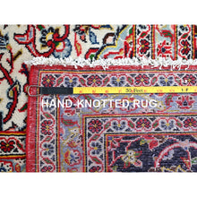 Load image into Gallery viewer, 9&#39;10&quot;x13&#39;1&quot; Ketchup Red, Full Pile Vintage Persian Kashan, Hand Knotted Cleaned And Sides And Ends Professionally And Secured, Natural Wool, Denser Weave Oriental Rug FWR520200