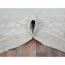 Load image into Gallery viewer, 9&#39;1&quot;x12&#39; Sterling Gray, Extra Soft Wool, White Wash Peshawar, Soft To The Touch, Hand Knotted, Geometric Design, Oriental Rug FWR520230