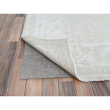 Load image into Gallery viewer, 8&#39;1&quot;x9&#39;7&quot; Alabaster White, Soft Pile, White Washed Peshawar, Hand Knotted 100% Wool, Afghan Tree Design Oriental Rug FWR520248