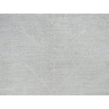 Load image into Gallery viewer, 8&#39;1&quot;x9&#39;7&quot; Alabaster White, Soft Pile, White Washed Peshawar, Hand Knotted 100% Wool, Afghan Tree Design Oriental Rug FWR520248