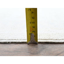 Load image into Gallery viewer, 8&#39;1&quot;x9&#39;7&quot; Alabaster White, Soft Pile, White Washed Peshawar, Hand Knotted 100% Wool, Afghan Tree Design Oriental Rug FWR520248