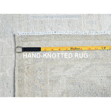 Load image into Gallery viewer, 8&#39;1&quot;x9&#39;7&quot; Alabaster White, Soft Pile, White Washed Peshawar, Hand Knotted 100% Wool, Afghan Tree Design Oriental Rug FWR520248