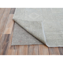 Load image into Gallery viewer, 8'1"x10' Icy Gray, Hand Knotted, Soft To The Touch, Pure Wool, Afghan White Washed Peshawar, Geometric Design Oriental Rug FWR520254