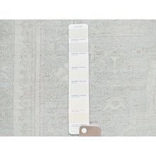 Load image into Gallery viewer, 8'1"x10' Icy Gray, Hand Knotted, Soft To The Touch, Pure Wool, Afghan White Washed Peshawar, Geometric Design Oriental Rug FWR520254