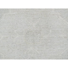 Load image into Gallery viewer, 8'1"x10' Icy Gray, Hand Knotted, Soft To The Touch, Pure Wool, Afghan White Washed Peshawar, Geometric Design Oriental Rug FWR520254