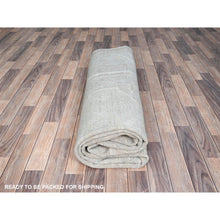 Load image into Gallery viewer, 8'1"x10' Icy Gray, Hand Knotted, Soft To The Touch, Pure Wool, Afghan White Washed Peshawar, Geometric Design Oriental Rug FWR520254