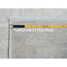 Load image into Gallery viewer, 8'1"x10' Icy Gray, Hand Knotted, Soft To The Touch, Pure Wool, Afghan White Washed Peshawar, Geometric Design Oriental Rug FWR520254