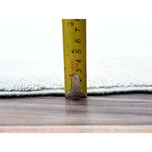 Load image into Gallery viewer, 8&#39;x9&#39;8&quot; Dove White And Beacon Gray Border, Hand Knotted, Soft To The Touch, Pure Vibrant Wool, Afghan White Wash Peshawar, Geometric Design Oriental Rug FWR520260