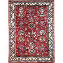 Load image into Gallery viewer, 8&#39;8&quot;x11&#39;10&quot; Heirloom Red, Hand Knotted, Vegetable Dyes, Pure Wool, Afghan Super Kazak, Denser Weave All Over Design, Oriental Rug FWR520284