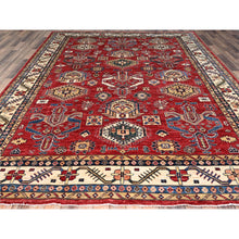 Load image into Gallery viewer, 8&#39;8&quot;x11&#39;10&quot; Heirloom Red, Hand Knotted, Vegetable Dyes, Pure Wool, Afghan Super Kazak, Denser Weave All Over Design, Oriental Rug FWR520284