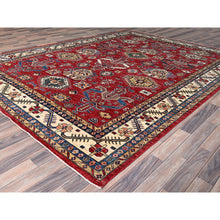 Load image into Gallery viewer, 8&#39;8&quot;x11&#39;10&quot; Heirloom Red, Hand Knotted, Vegetable Dyes, Pure Wool, Afghan Super Kazak, Denser Weave All Over Design, Oriental Rug FWR520284