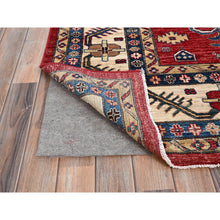 Load image into Gallery viewer, 8&#39;8&quot;x11&#39;10&quot; Heirloom Red, Hand Knotted, Vegetable Dyes, Pure Wool, Afghan Super Kazak, Denser Weave All Over Design, Oriental Rug FWR520284