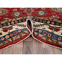 Load image into Gallery viewer, 8&#39;8&quot;x11&#39;10&quot; Heirloom Red, Hand Knotted, Vegetable Dyes, Pure Wool, Afghan Super Kazak, Denser Weave All Over Design, Oriental Rug FWR520284