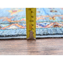 Load image into Gallery viewer, 9&#39;2&quot;x12&#39;8&quot; Horizon Blue, Natural Wool, Vegetable Dyes Afghan Sultani Hand Knotted Pomegranate Design, Oriental Densely Woven Rug FWR520386