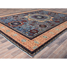 Load image into Gallery viewer, 10&#39;1&quot;x13&#39;5&quot; Dodger Blue With Navajo White, Pure Wool, 14th Century Mamluk Dynasty Pattern, Hand Knotted, Vegetable Dyes, 200 KPSI, Oriental Rug FWR520398