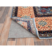 Load image into Gallery viewer, 10&#39;1&quot;x13&#39;5&quot; Dodger Blue With Navajo White, Pure Wool, 14th Century Mamluk Dynasty Pattern, Hand Knotted, Vegetable Dyes, 200 Kpsi, Oriental Rug FWR520398