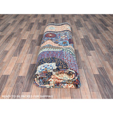 Load image into Gallery viewer, 10&#39;1&quot;x13&#39;5&quot; Dodger Blue With Navajo White, Pure Wool, 14th Century Mamluk Dynasty Pattern, Hand Knotted, Vegetable Dyes, 200 KPSI, Oriental Rug FWR520398