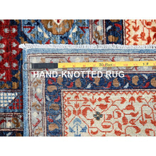 Load image into Gallery viewer, 10&#39;1&quot;x13&#39;5&quot; Dodger Blue With Navajo White, Pure Wool, 14th Century Mamluk Dynasty Pattern, Hand Knotted, Vegetable Dyes, 200 KPSI, Oriental Rug FWR520398