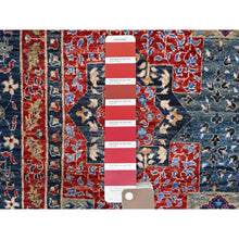 Load image into Gallery viewer, 9&#39;x12&#39; Yale Blue, Hand Knotted 100% Wool, Natural Dyes, 200 KPSI, 14th Century Mamluk Dynasty Pattern, Oriental Rug FWR520410