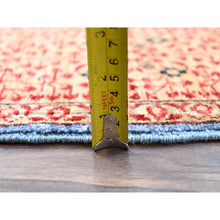 Load image into Gallery viewer, 6&#39;1&quot;x9&#39; Horizon Blue, Beige Border, Hand Knotted, All Wool Natural Dyes, 14th Century Mamluk Dynasty Design, 200 Kpsi, Oriental Rug FWR520458