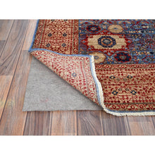Load image into Gallery viewer, 6&#39;x8&#39;7&quot; Ocean Blue and Shoji White, 200 KPSI, 14th Century Mamluk Dynasty With Medallions Design, Hand Knotted Natural Wool, Vegetable Dyes, Oriental Rug FWR520464